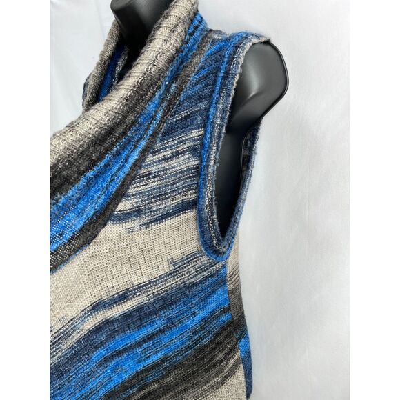 Anthropologie Moth Open Knit Cardigan Sweater Long Striped Duster XS/S Western - Picture 4 of 12